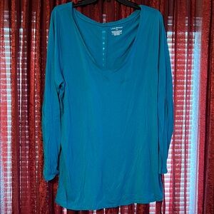 Lane Bryant Vibrant Blue Long Sleeve Tee